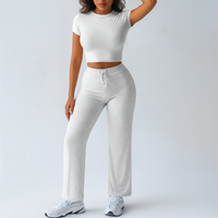 SNWY Women’s Two Piece Lounge Set – Soft Short Sleeve Top & Pants | Casual Loungewear Outfit