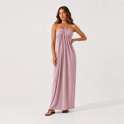 TRUEMADE™ Halter Tie Back Maxi Dress with Pockets [Private Listing for U3659841]