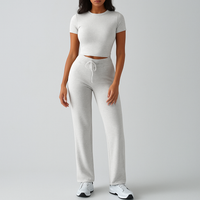 SNWY Women’s Two Piece Lounge Set – Soft Short Sleeve Top & Pants | Casual Loungewear Outfit