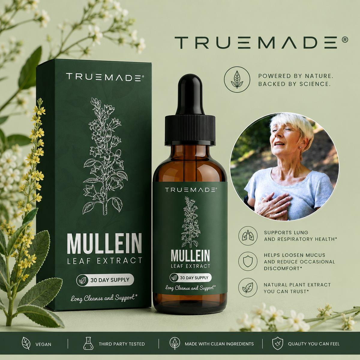 TRUEMADE™ Mullein + Chlorophyll Lung Drops