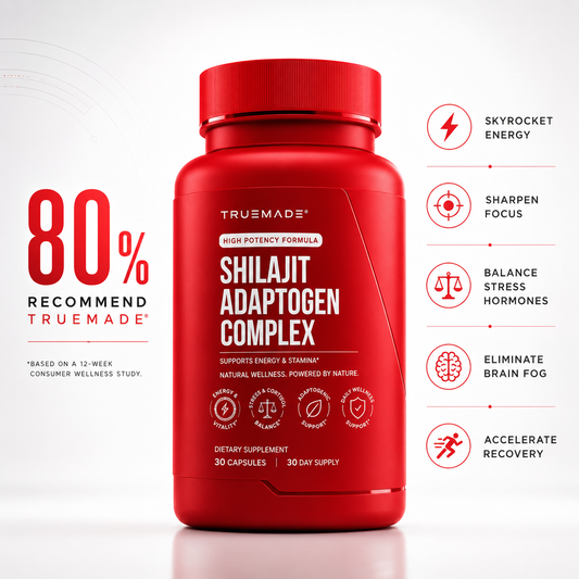 TrueMade® Shilajit Complex — Energy, Focus, Stress Balance & Mental Clarity Formula