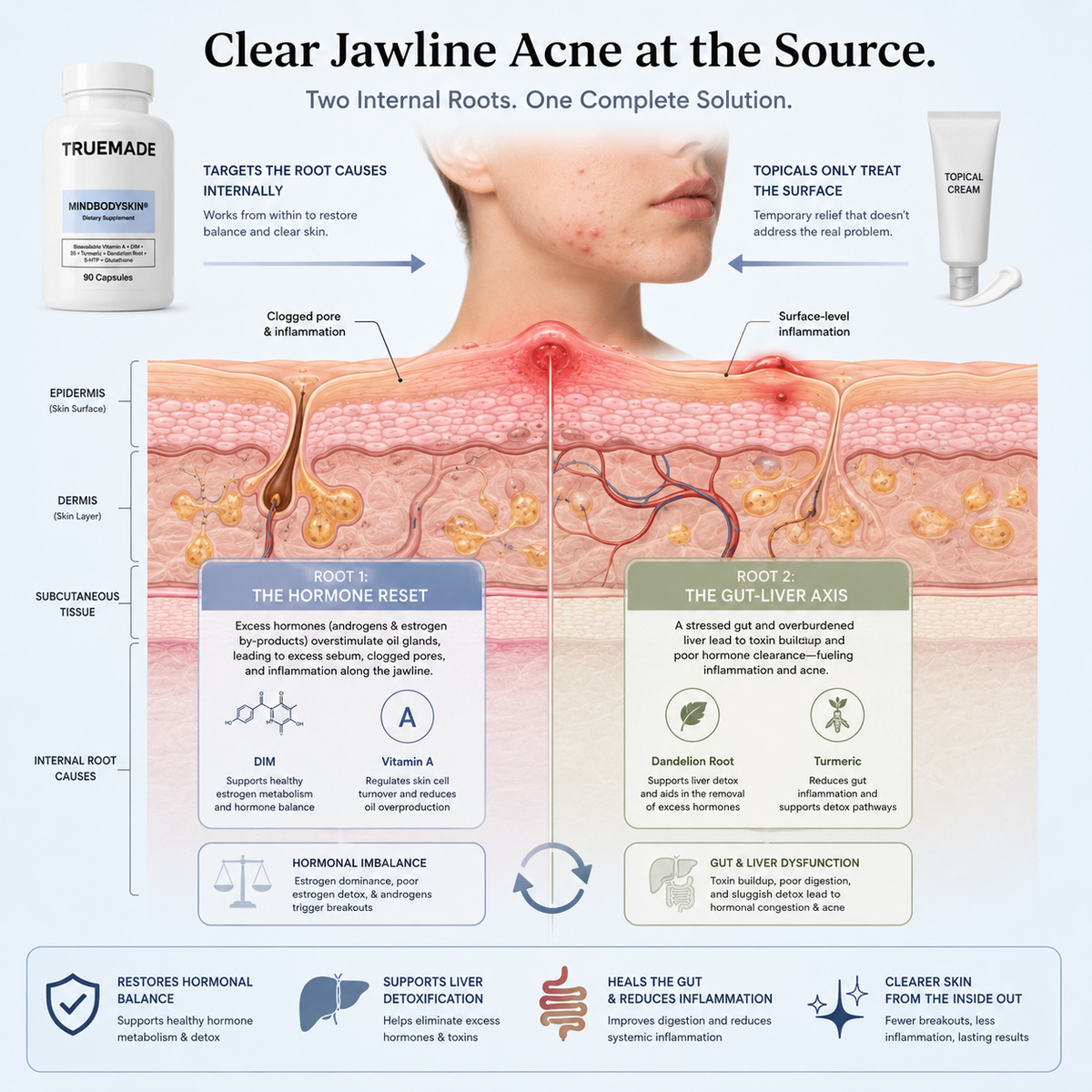 TRUEMADE™ Hormonal Acne Supplement