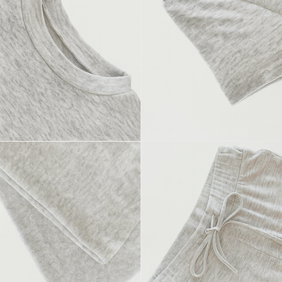 SNWY Women’s Two Piece Lounge Set – Soft Short Sleeve Top & Pants | Casual Loungewear Outfit