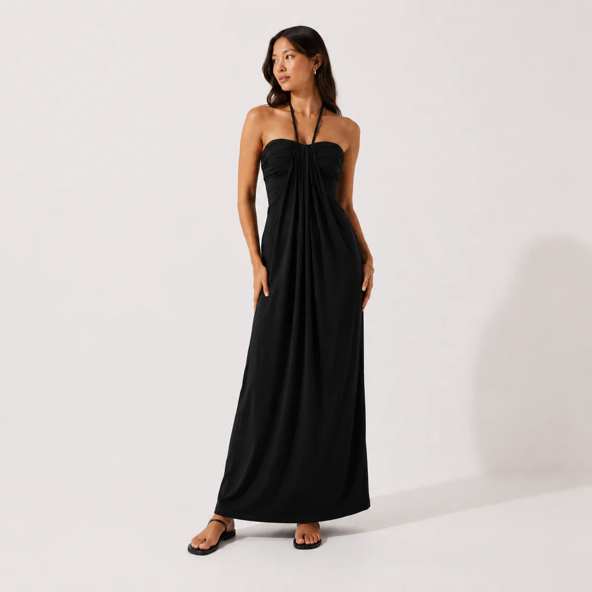 TRUEMADE™ Halter Tie Back Maxi Dress with Pockets [Private Listing for U3659841]